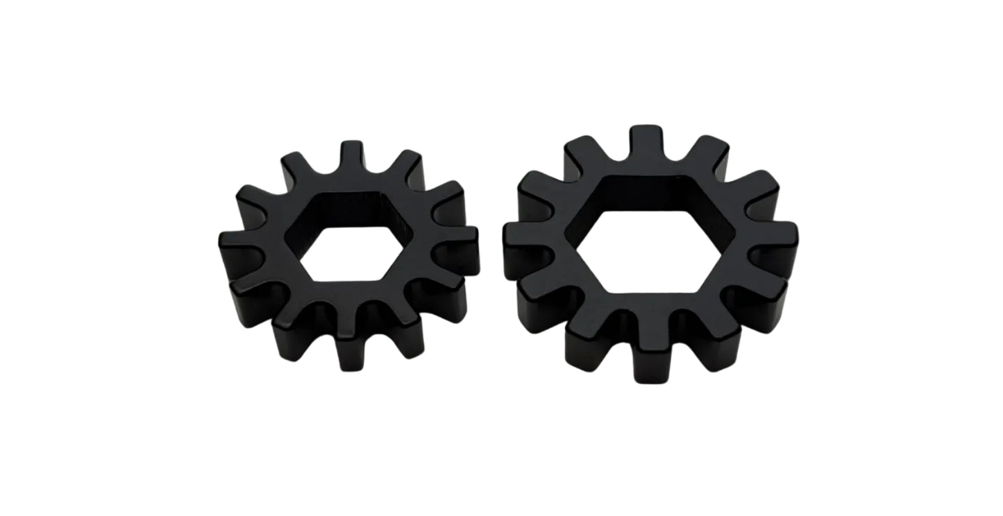 Two 3DP Hex Inserts