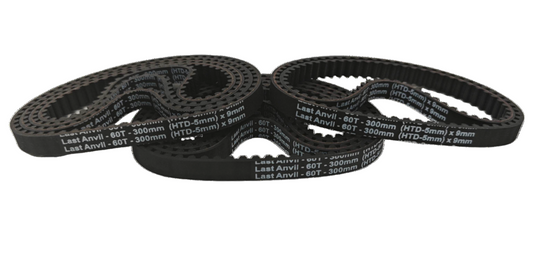 Image of three 60T HTD Timing Belts